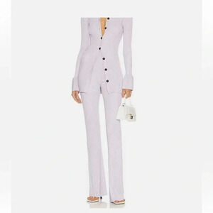 A.L.C. Logan metallic ribbed pants size Small lavender NEW $395 NWT